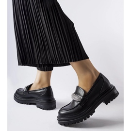 Mocassini neri con strass di Hartford nero 1