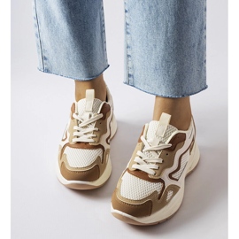 Inna Sneaker sportive cave beige verde 1