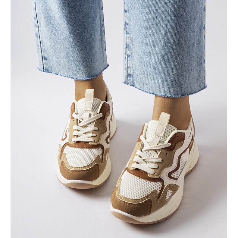 Inna Sneaker sportive cave beige verde 1