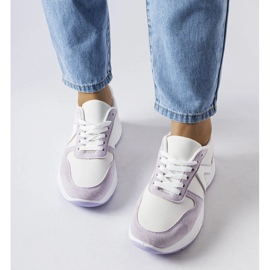 Inna Sneakers sportive bianche e viola di Tornano bianca 1