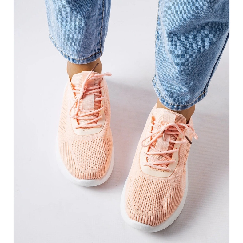 Scarpe da ginnastica arancioni e bianche di Nelson arancia 1
