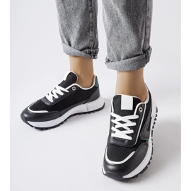 Inna Sneaker nere con accento verde Tod nero 2