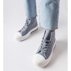 Scarpe da ginnastica alte grigie di Quiet grigio 1