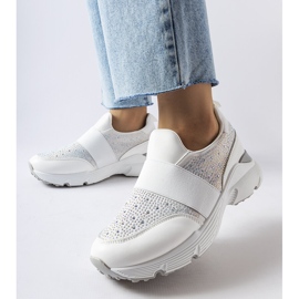 Sneakers bianche con decorazioni Milea argento bianco 1