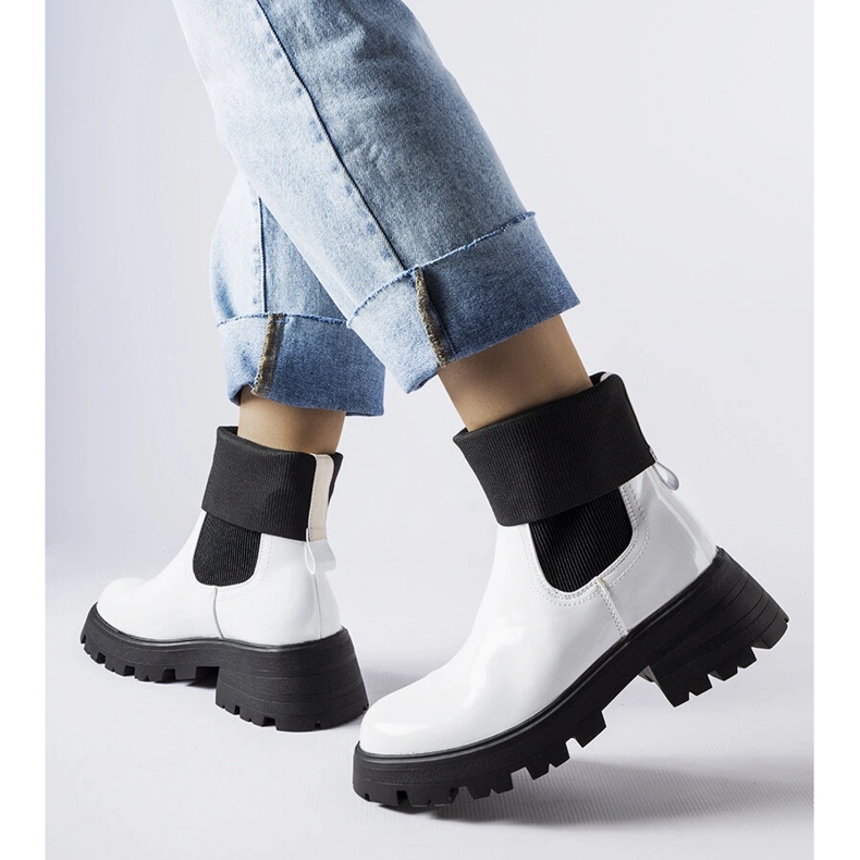 Stivali da lavoro slip-on bianchi Breolungi bianco 1