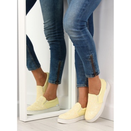 Elegante ed elegante slipony 788-26 Giallo 1