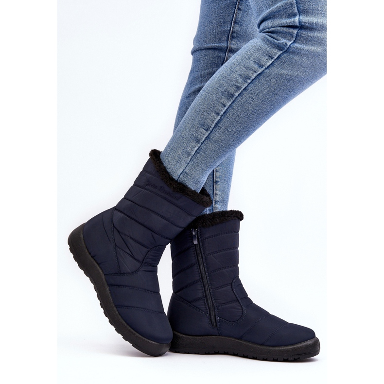 Stivali da neve alti isolati da donna Blu navy Luxina 2