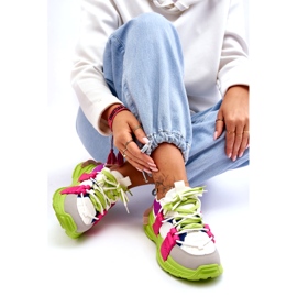 Seastar Scarpe sportive stringate alla moda da donna, verde-rosa multicolore 3