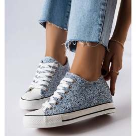 Sneaker basse con zeppa di colore blu di Garceau 1