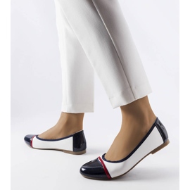 Ballerine bianche e blu navy di Salmons bianca 2