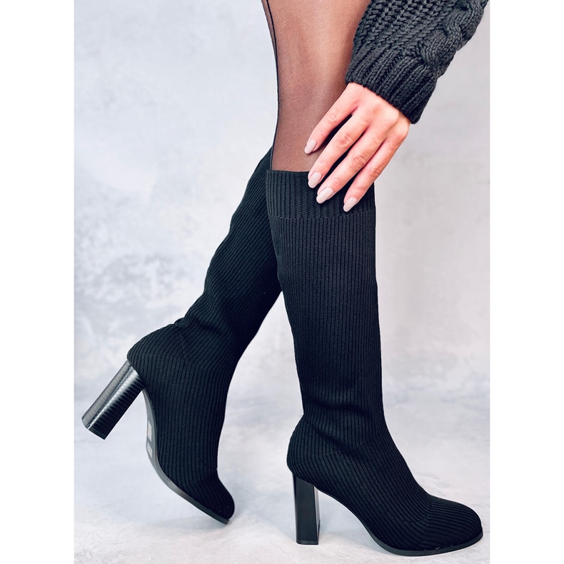 Stivaletti con tacco alto Claudia Black nero 2