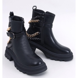 Stivaletti militari con catene Toliver Nero 1