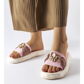 Ciabatte decorative in gomma rosa di Bérard 1