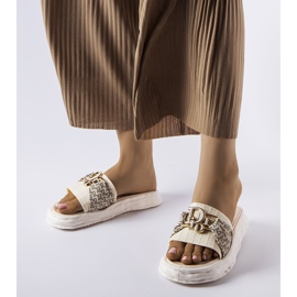 Ciabatte decorative in gomma beige di Bérard 1