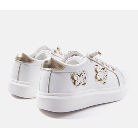 Sneakers bianche decorate con farfalle Senapus bianca 1
