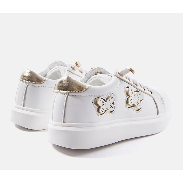 Sneakers bianche decorate con farfalle Senapus bianco 1