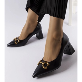 Décolleté nere su spilla asimmetrica 9537 Black nero 1