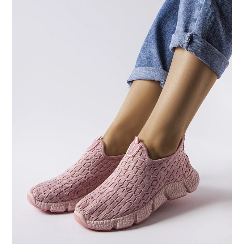 Sneaker slip-on sportive rosa chiaro di Obenor 1