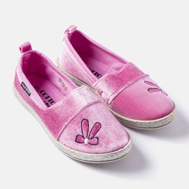 Ballerine in velluto rosa scuro di Patria 1