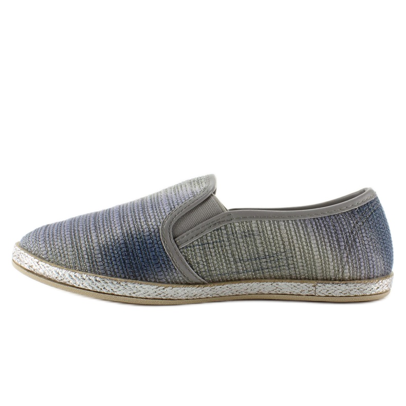 Eleganti sneakers slip-on grigie sfumate blu grigio 1