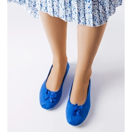 Ballerine in tessuto blu di Gendron 1
