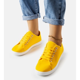 Sneaker in tessuto giallo di Nampa 1