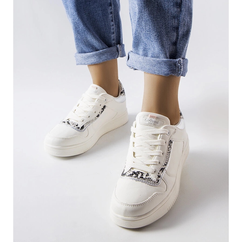 Sneaker Nelma in ecopelle bianca 1