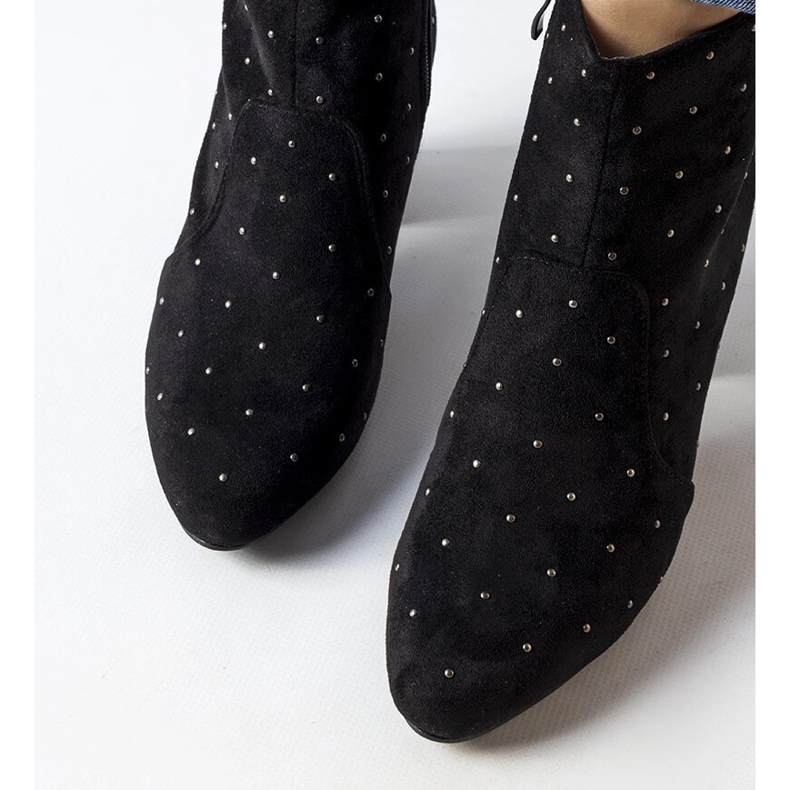 Stivali Suvi in camoscio nero con strass 2