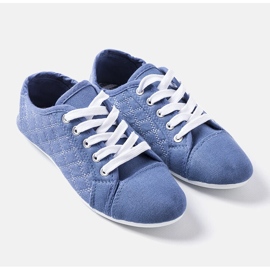 Sneakers da bambino blu rubino 1