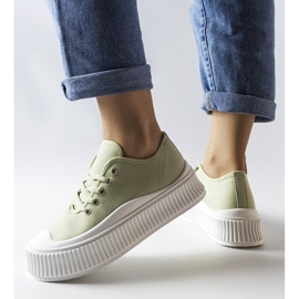 Sneakers verdi con suole spesse di Wallace verde 1