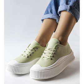 Sneakers verdi con suole spesse di Wallace verde 2