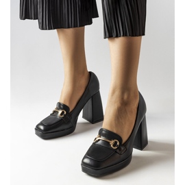Décolleté nere su un blocco geometrico di Blaiss nero 1