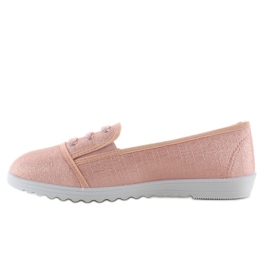 Incantevoli sneakers rosa con lacci in punta 1