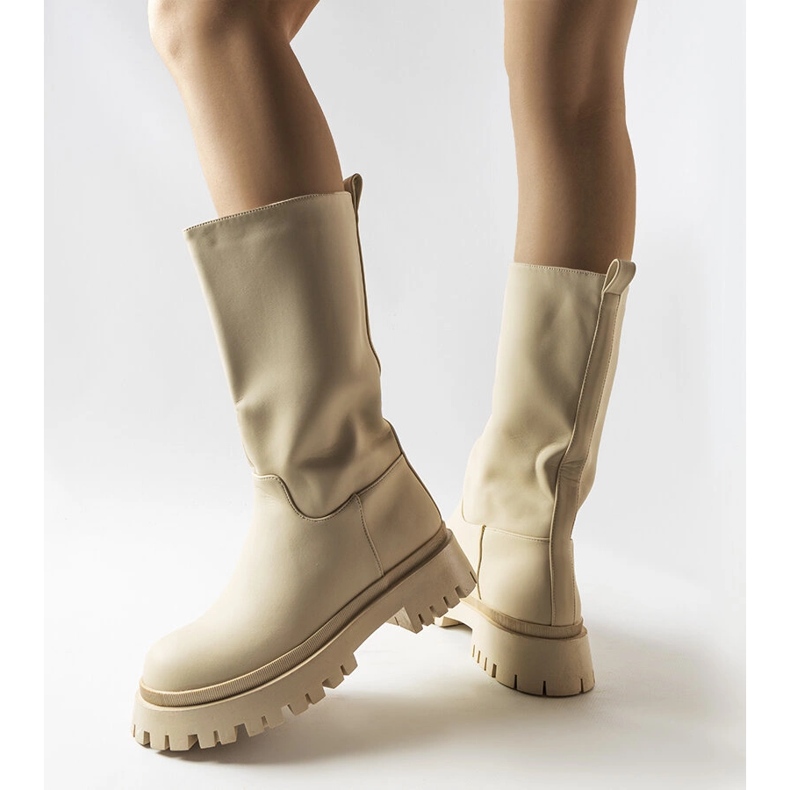 Stivaletti Hollie beige opachi 1
