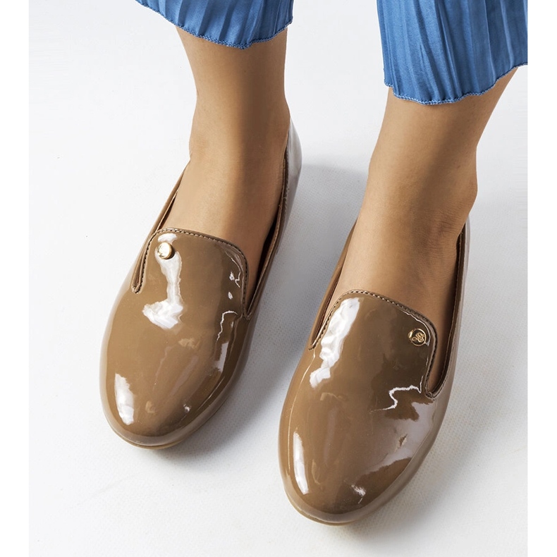Scarpe in vernice marrone Lang 1