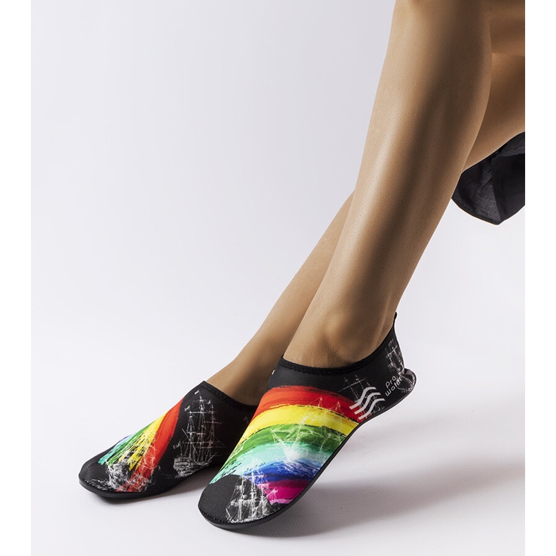 ProWater Scarpe da acqua Krejz nere con stampa colorata nero 1