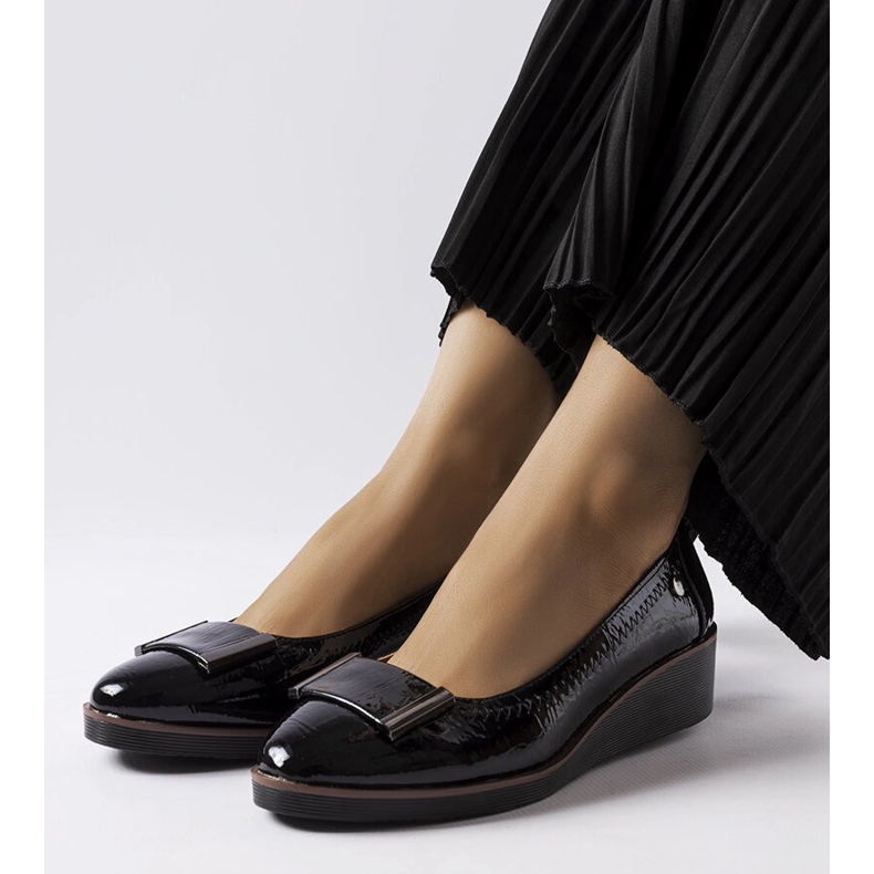 Ballerine nere con soletta in pelle di Kajla nero 1