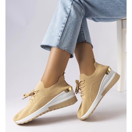 Inna Sneakers con zeppa beige di Alberica 1