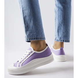 Sneakers con plateau viola di Alfianello 1