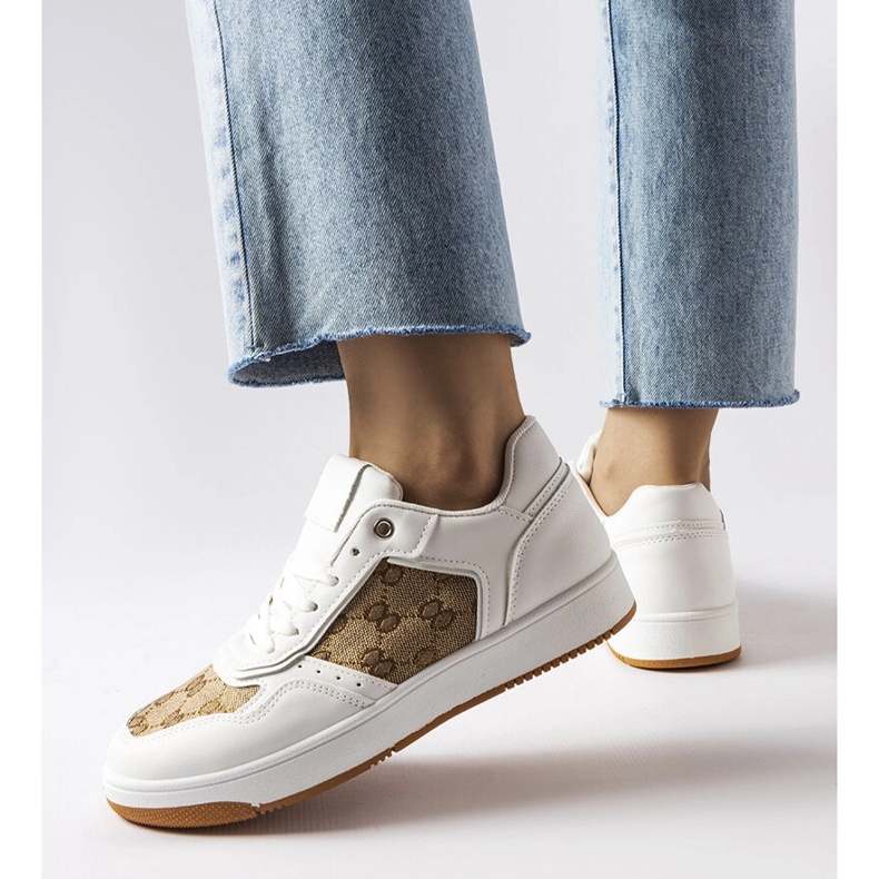 Inna Sneakers bianche decorate con il monogramma Isidor bianco 1