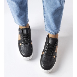 Sneaker sportive nere e dorate di Parma nero 1