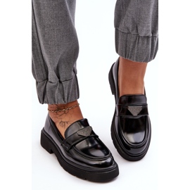 Scarpe mocassini con tacco piatto da donna Nere Venla nero 2