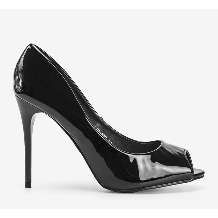 Décolleté nere laccate su tacco Luke nero 1