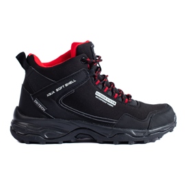 Scarpe alte da trekking da donna DK nere e rosse nero 1