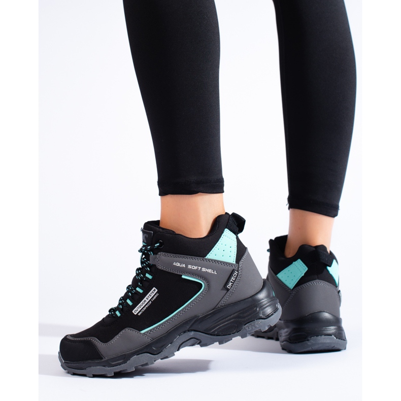 Scarpe da trekking alte da donna DK nere e grigie nero grigio 1