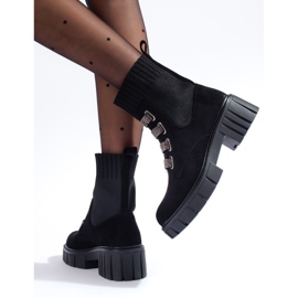 Stivali da donna in camoscio Shelovet nero 1