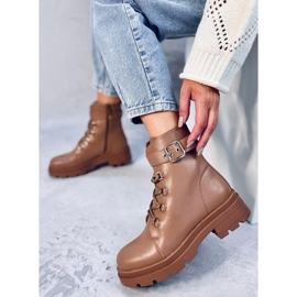 Stivali militari Pomona Camel beige 1