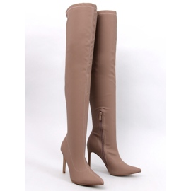 Stivali a stiletto Dearica color kaki beige 1