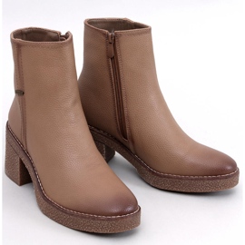 Stivaletti con tacco alto in gomma Tamika Beige 1