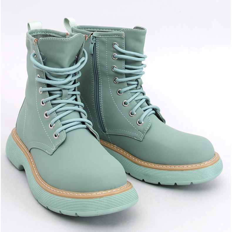 Stivaletti stringati Peddy LT.GREEN verde 1